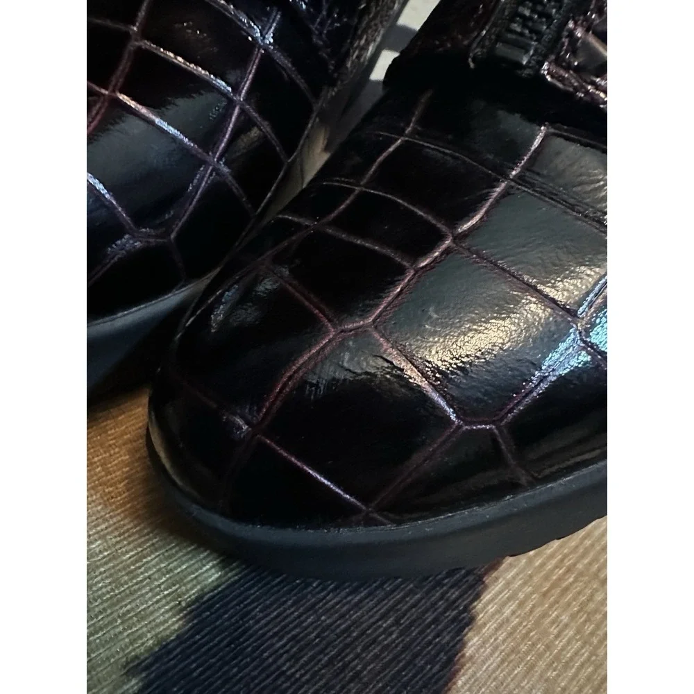 Opening Ceremony Crocodile Embossed Leather‎ Platform Loafers 36